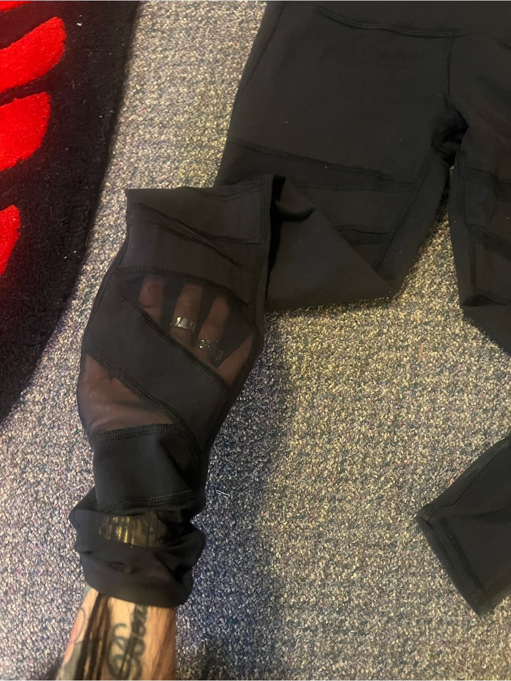 lululemon athletica Black High-Rise Mesh-Panel Leggings - Picture 2 of 5